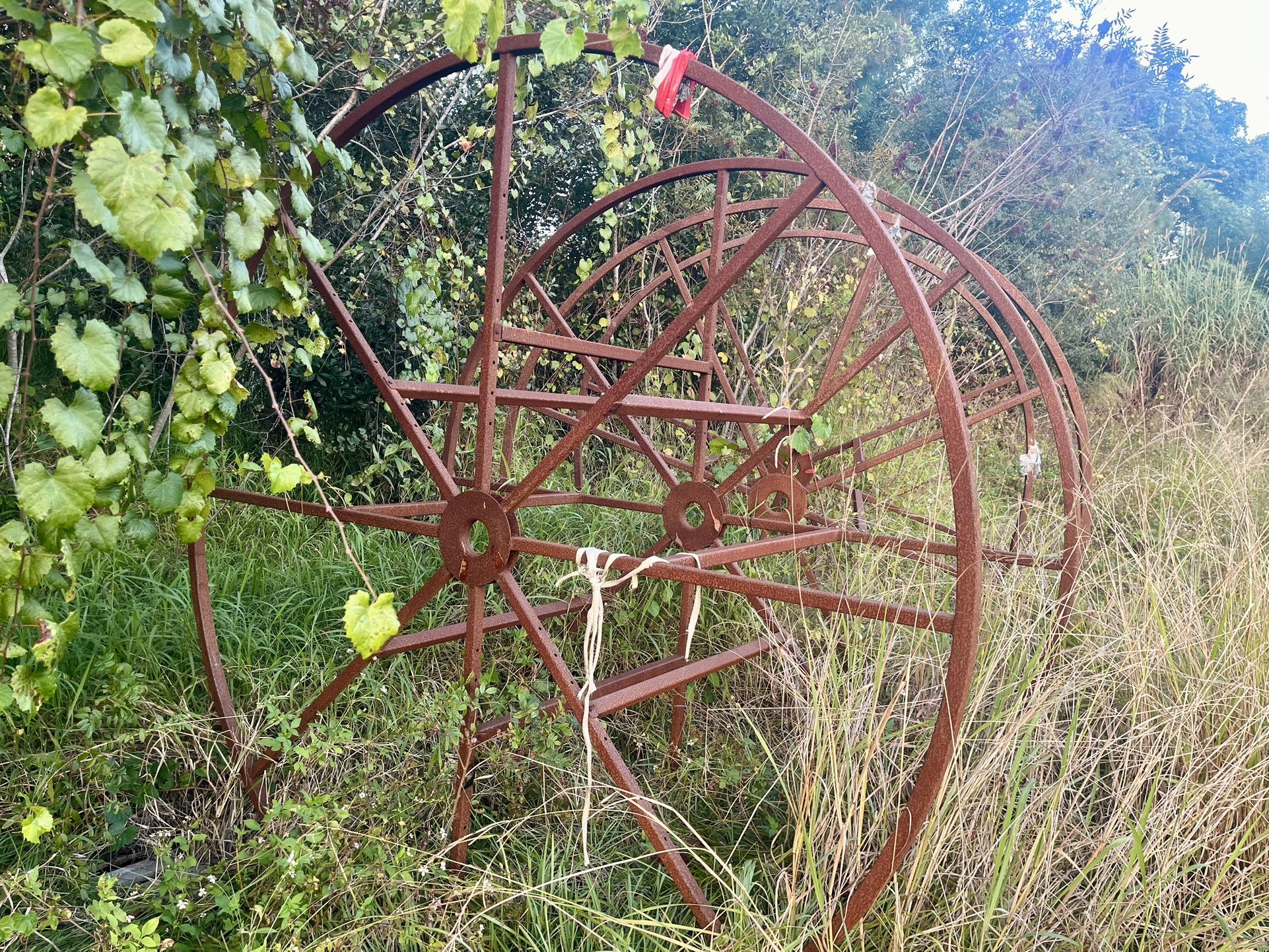 Metal wheel, rim, spool (wagon, tractor, farm equipment, venue decor, garden art)