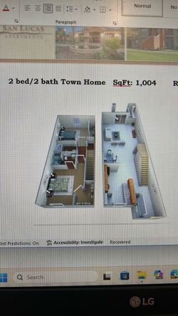 2 bed 2 bath Townhome Move-in Ready