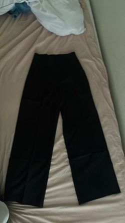 Black Wide-Leg Dress Pants