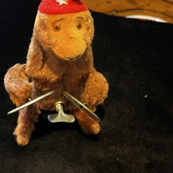 Vintage Monkey Tin Wind Up Toy