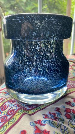 Stunning Glass Blown Heavy Vase