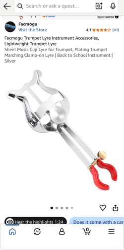 Silver Trumpet Lyre Sheet Music Clip