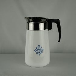 Vintage Corning Ware 9-Cup Blue Cornflower Percolator