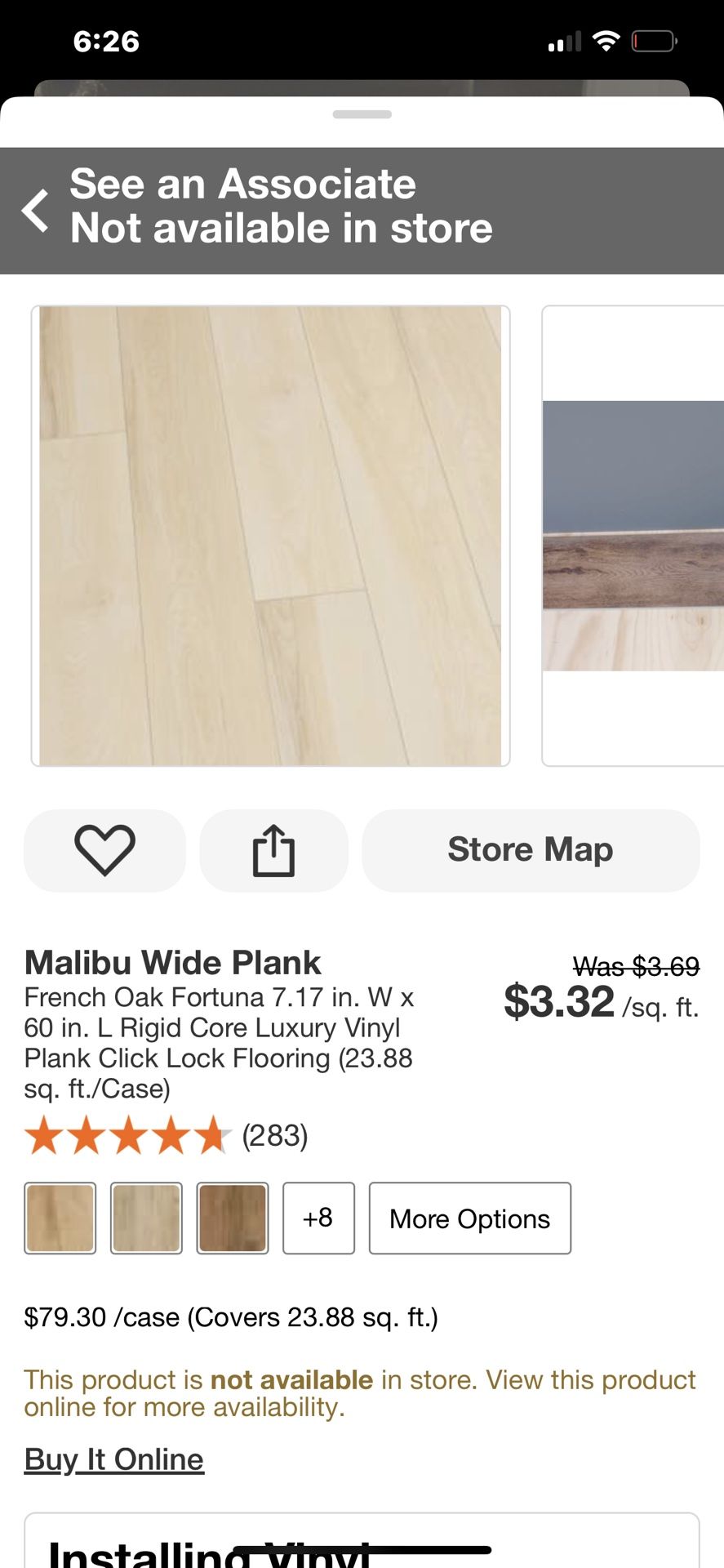 Malibu Wide Plank French Oak Fortuna 7.17 in. W x 60 in. L Rigid Core Luxury Vinyl Plank Click Lock Flooring (23.88 sq. ft./Case) (283)