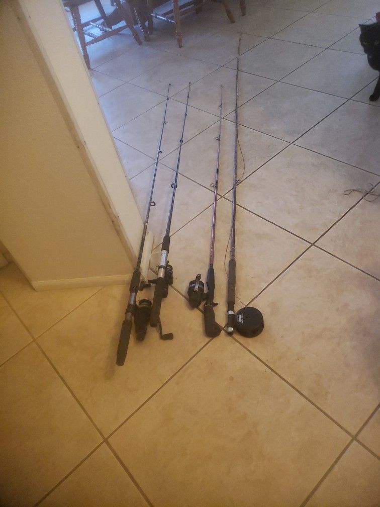 Five Fishing Rods! Good Condition! *LOOK!*