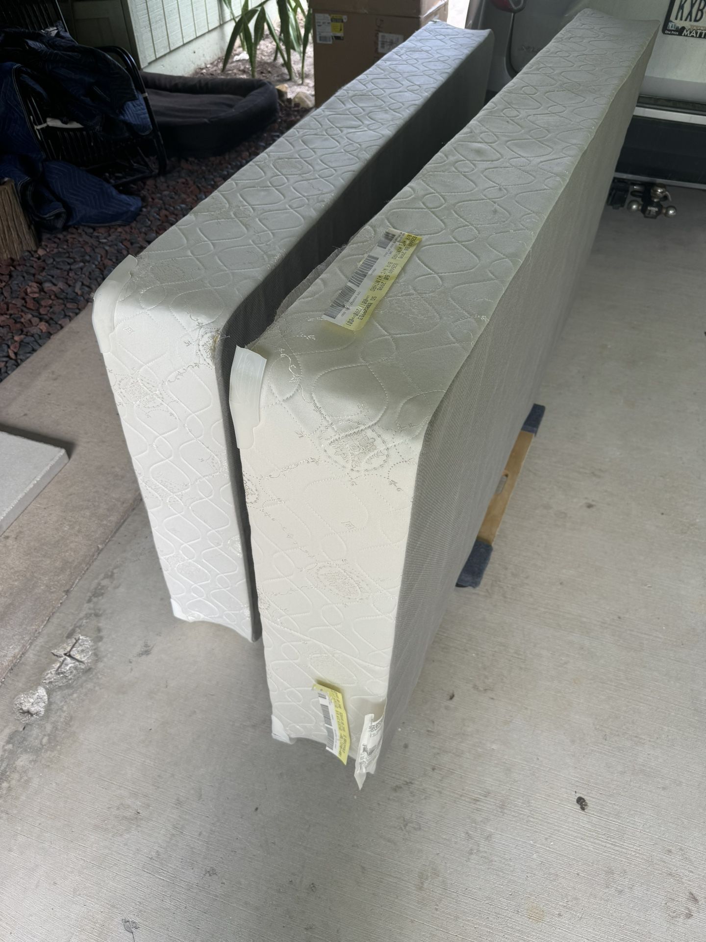 2 Box Springs  for king or twin Mattress