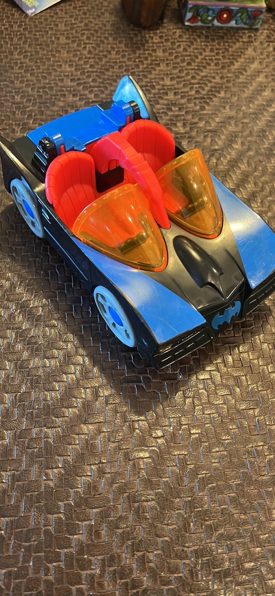 Dc Comics Batman Bat Mobile Fisher Price 6”