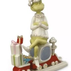 Lenox All Aboard With Mr Grinch Figurine Dr Seuss Train NEW With COA