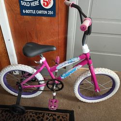 16-in kids bike with removable training wheels