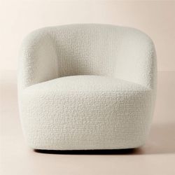 CB2 Gwyneth Boucle Swivel Chair