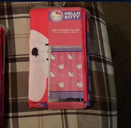 Hello Kitty Fabric Shower Curtain (new)