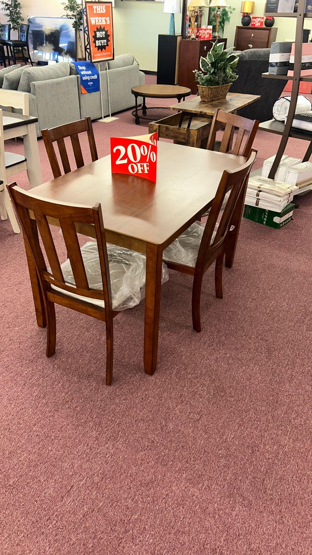 💥HUGE Blowout Furniture Sale!💥 Brand New Table W/ 4 Chairs! $50 Down Takes It Home Today!