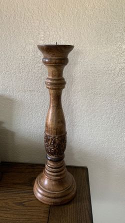 Wooden candle holder from India