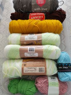 Yarn. Excludes tote.