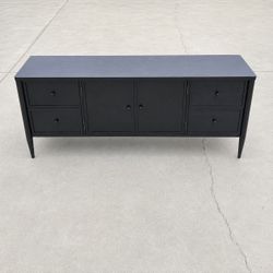 New Black Dresser with Drawers & Cabinet Storage
