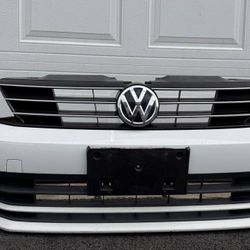 WHITE VOLKSWAGEN JETTA 2015 2016 2017 2018 FRONT BUMPER
