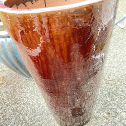 Tall Ceramic Pot - Brown