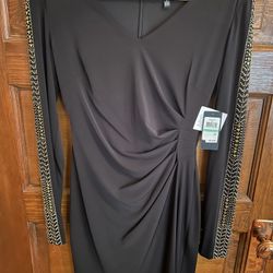 Black Evening Dress, Knee Length, Brand New