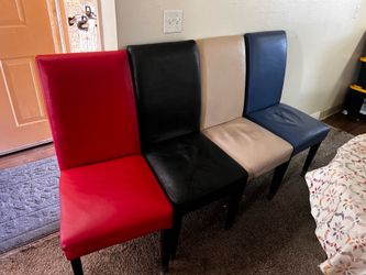 Dining chairs  High back leather