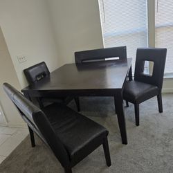 2 CHAIRS AND 2 BENCH TABLE SET 