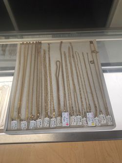 14k10k gold necklace different prices and grams layaway available 10% Dwon if you interested please make sure you ask for Maribel thank you