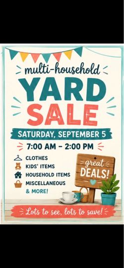 Yard sale Saturday 9/5 Chino