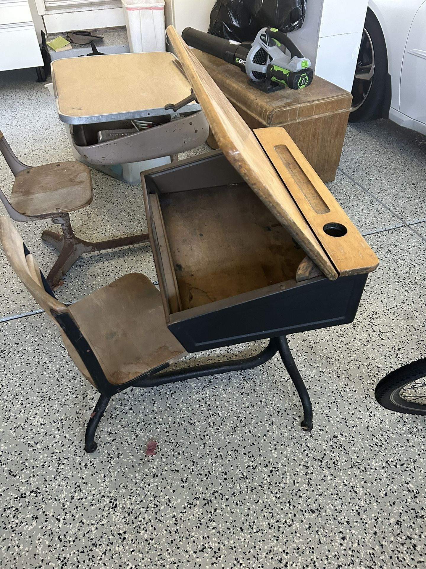 Vintage Student School Desk Circa 1950S