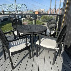 Black Outdoor Wooden Set 