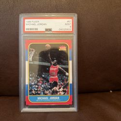 1986 Fleer Michael Jordan Psa 9