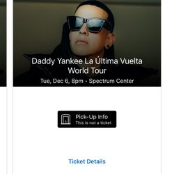 2 VIP Tickets To Daddy Yankee concert TONIGHT!!!! 