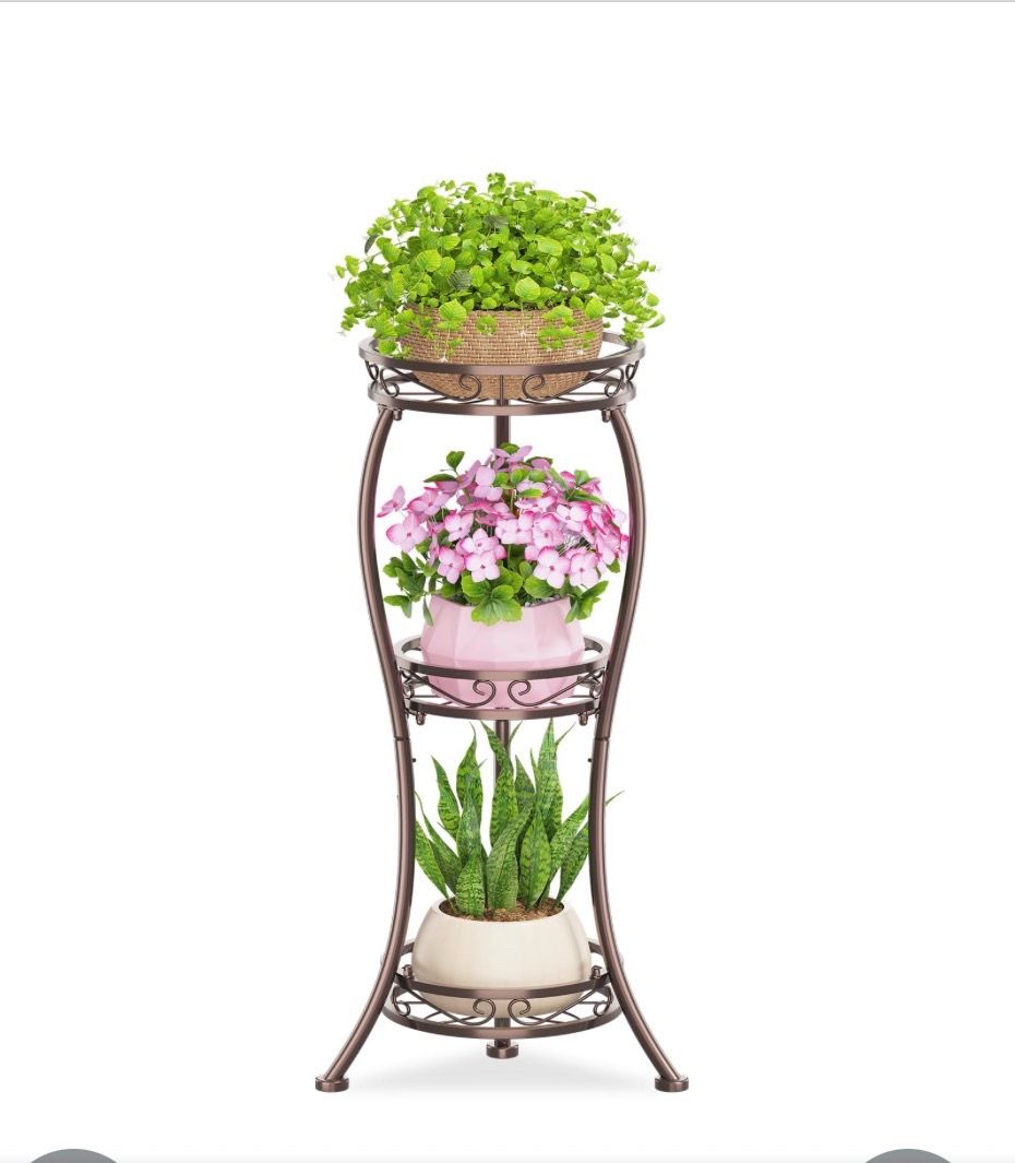 3 Tier Bronze Plant Stand