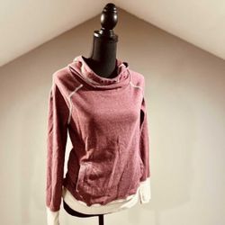Small Maroon Cowl Neck Hoodie