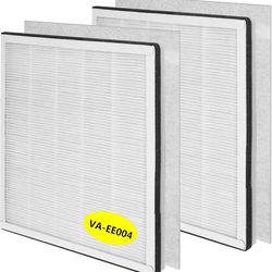 VA-EE004 Replacement Filter, Compatible with VAVA 3-in-1 VA-EE004 Air Purifier, True HEPA & Activated Carbon Filter Set, 2-Pack