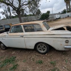 1963 American Rambler 2dr Project Car. 2 Inline Six Engines Trans Is There Also