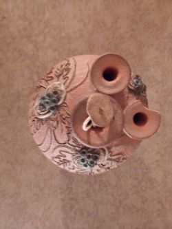 Signed 1982 Handmade Studio Pottery Flower Vase.
