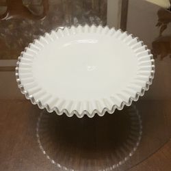 White Glass Cake Stand