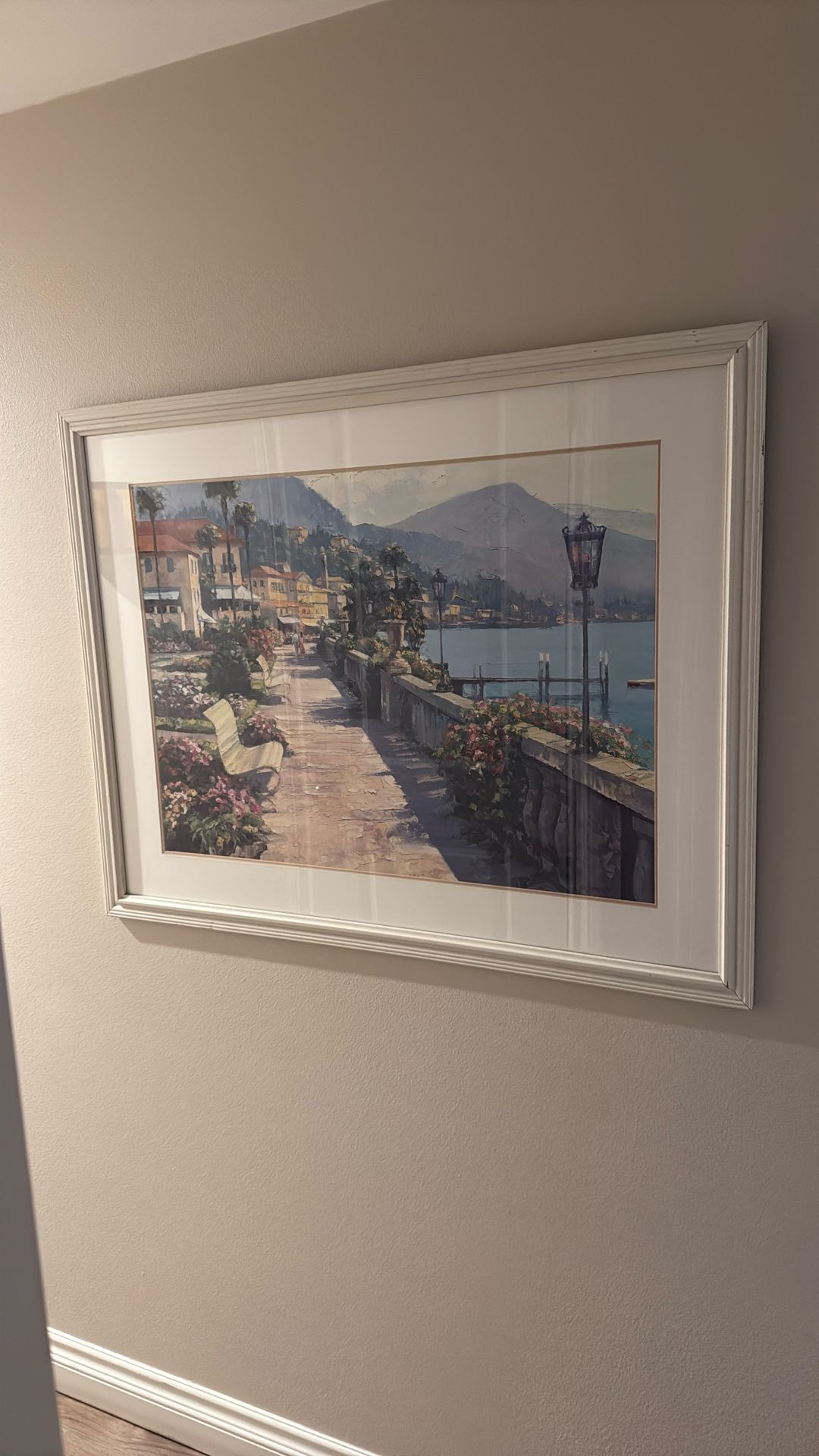 Large Glass And Wood Picture
