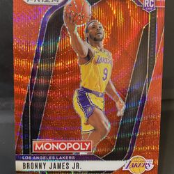 Bronny James Red Wave Monopoly Prizm RC