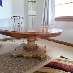 Solid Wod Coffee Table on Wheels