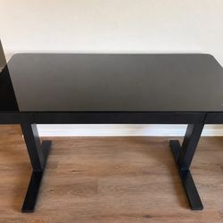 Modern Glass Electric Standing Desk With Drawer & USB Charging – Excellent Condition