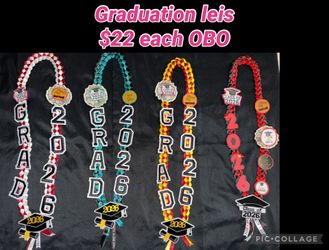 Graduation leis ready to go for $22 each