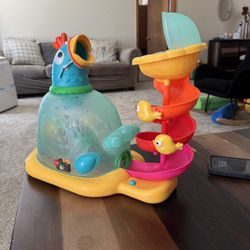 Battat Pop-a-Doodle-Doo Chicken Ball Popper with Music Lights, Learning Toy for Baby and Toddler
