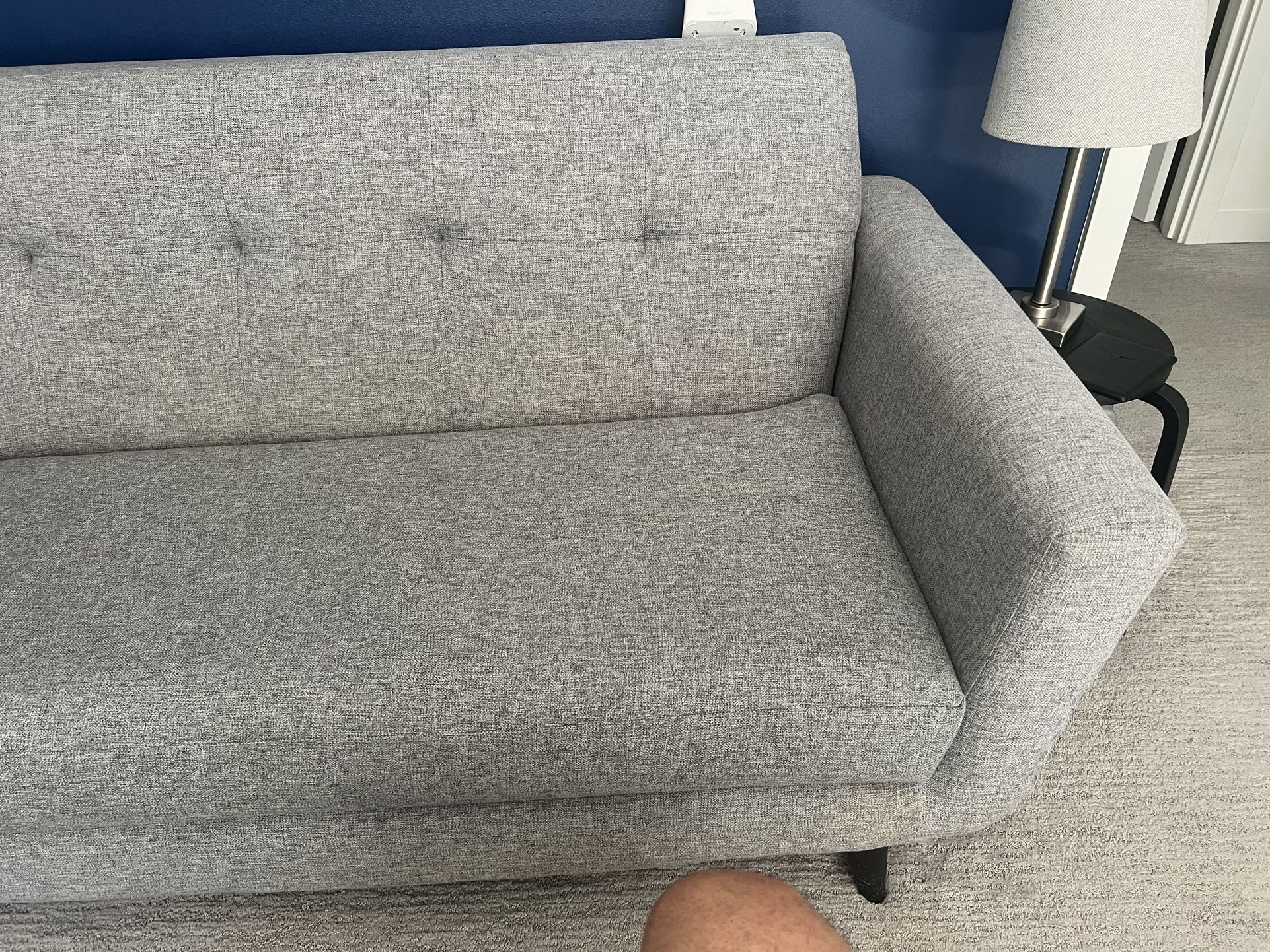 Modern Light Gray Loveseat Sofa – Great Condition