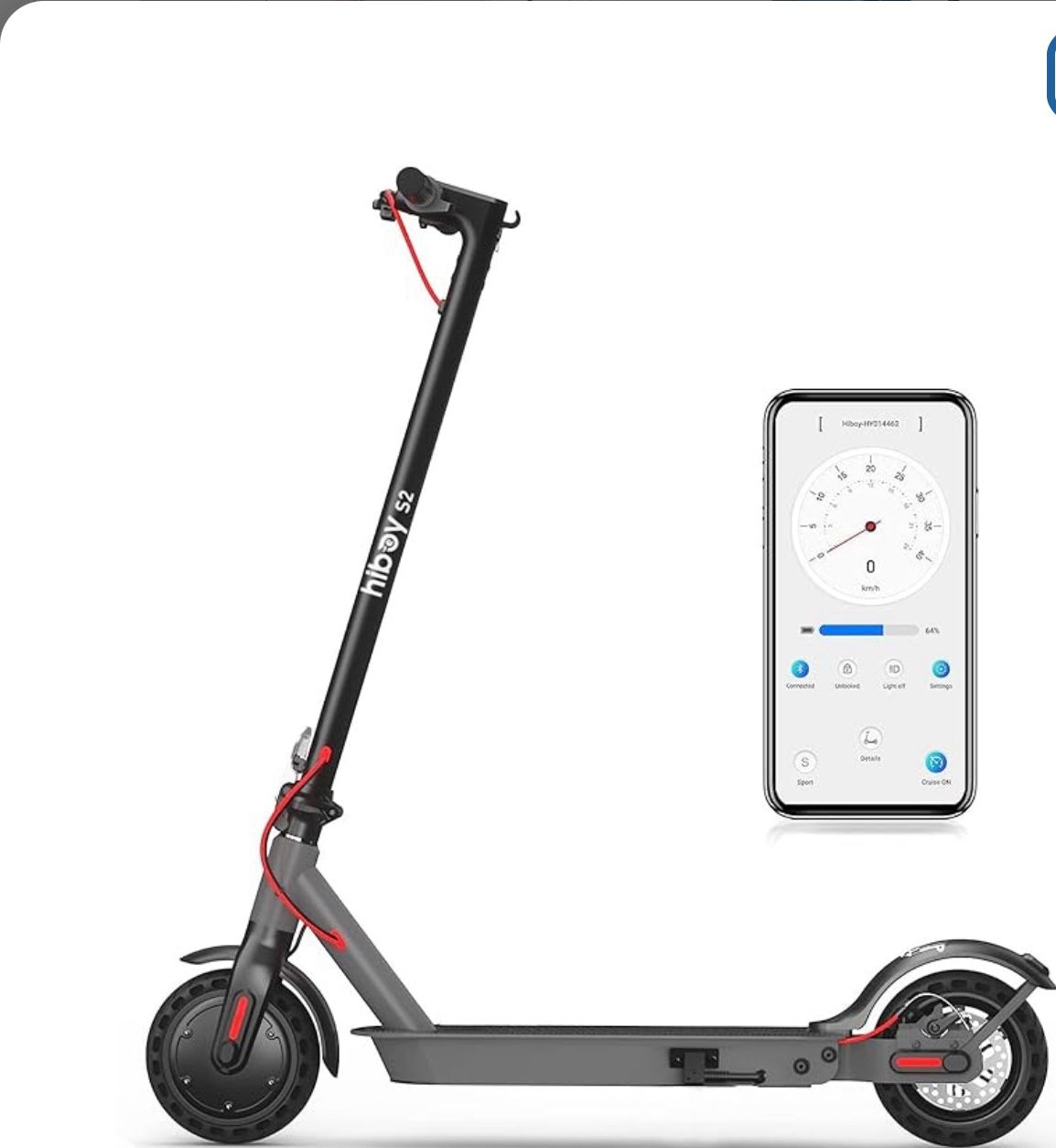 Hiboy S2 Series Electric Scooter/Portable Folding Commuting Electric Scooter for Adults with Double Braking System