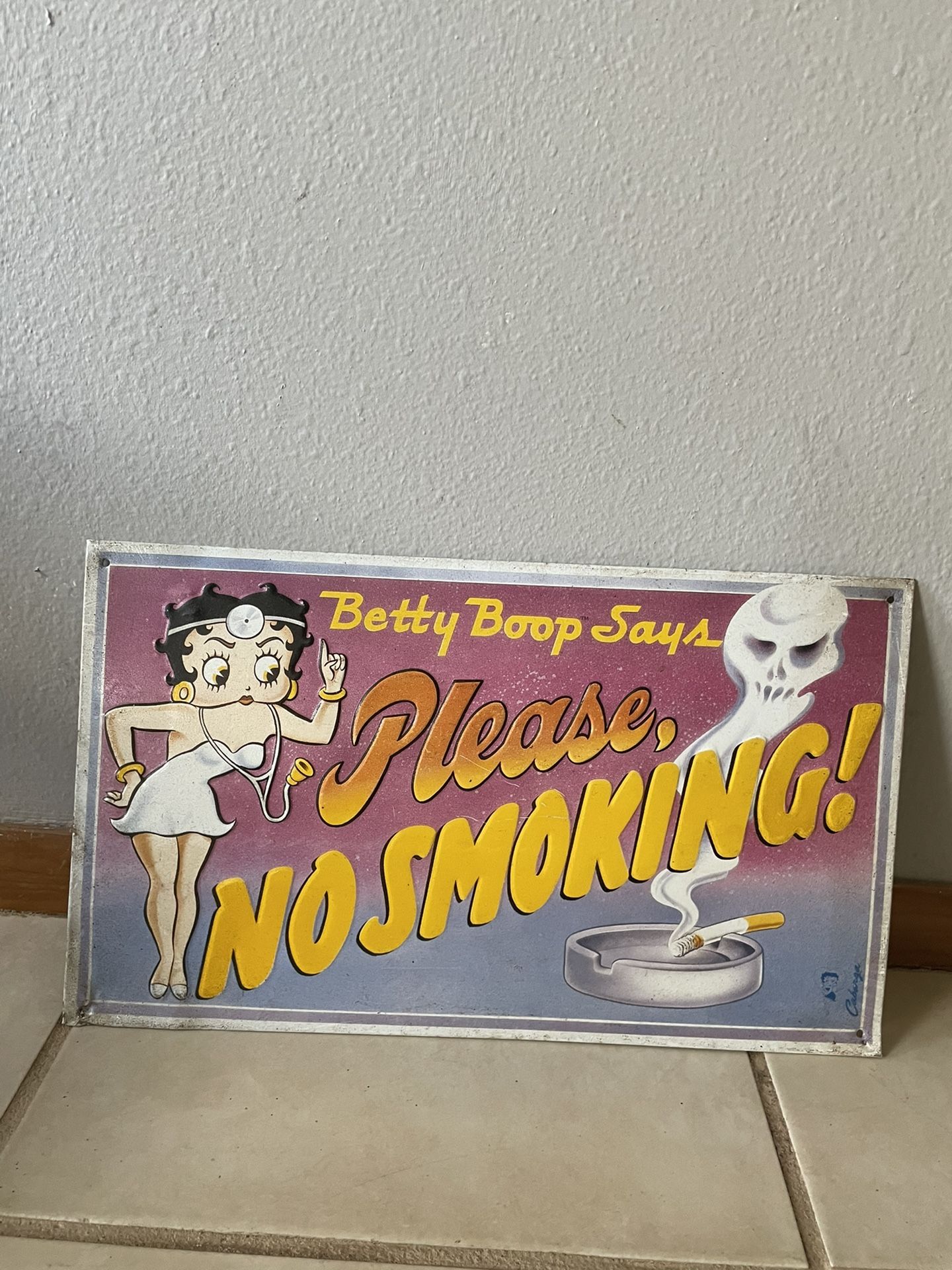 Betty Boop No Smoking Sign for Sale in No Fort Myers, FL - OfferUp