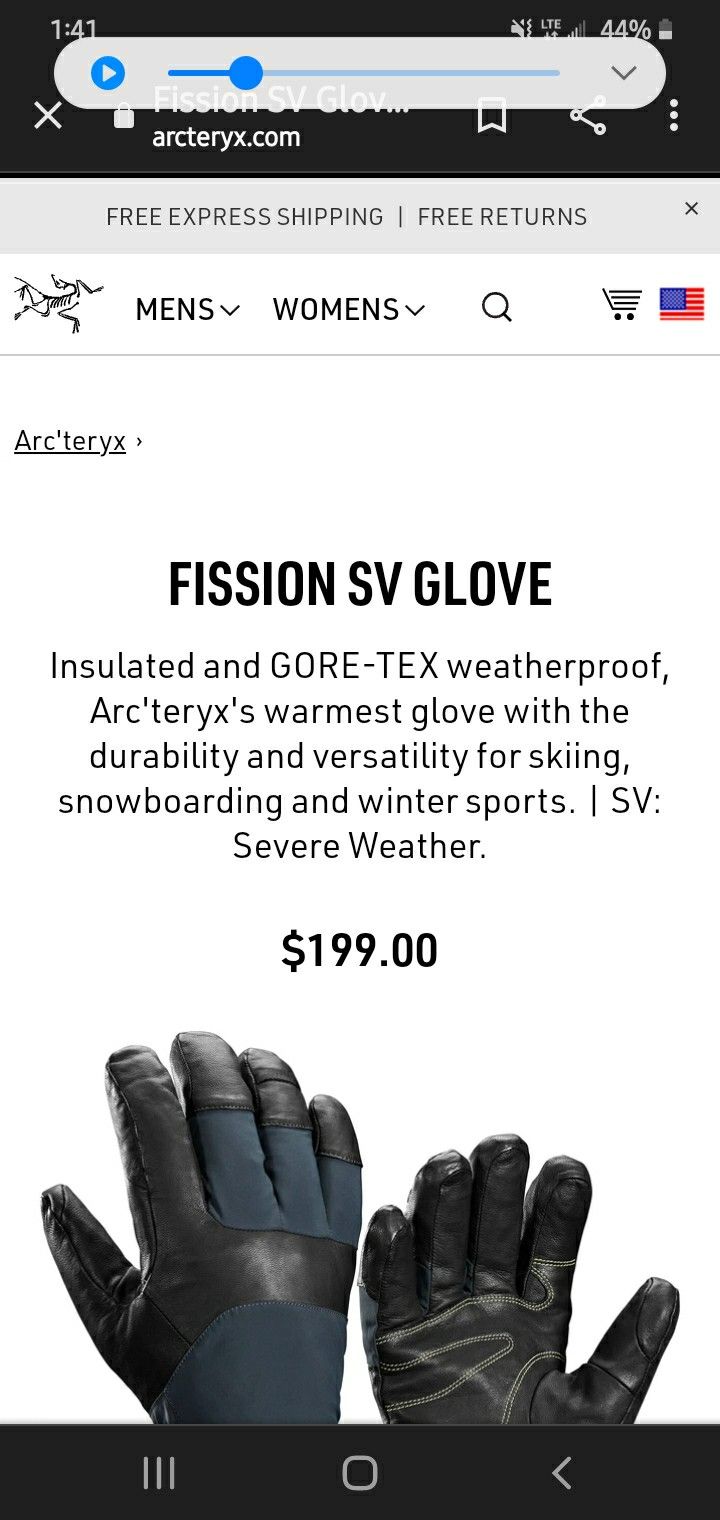 ARC'TERYX FISSION SV GLOVES