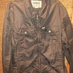 Men's Guess Nylon/ Polyester Jacket Size Large (fits like loose medium)