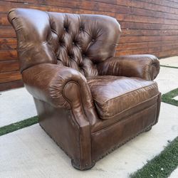 Restoration hardware Churchill Vintage Leather Chair 