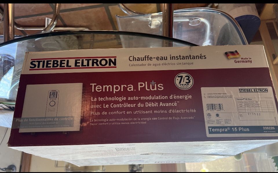 Stiebel Eltron Tempra 15 Plus Tankless Water Heater ( New ! ) 