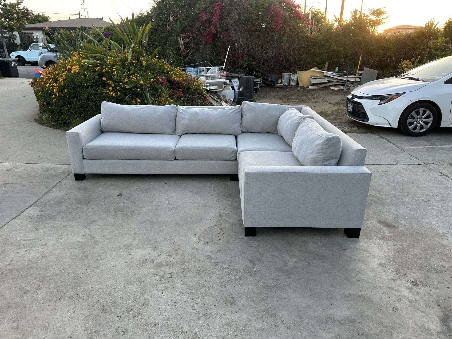 Pampa Gray Sectional Sofa Couch